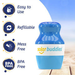 Solar Buddies 100ml travel indicator helps stay within carry-on limits during flights
