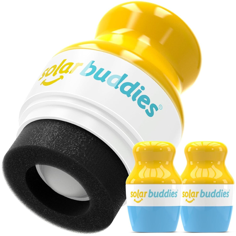 Solar Buddies blue-pack sunscreen applicator ready for family use on the go