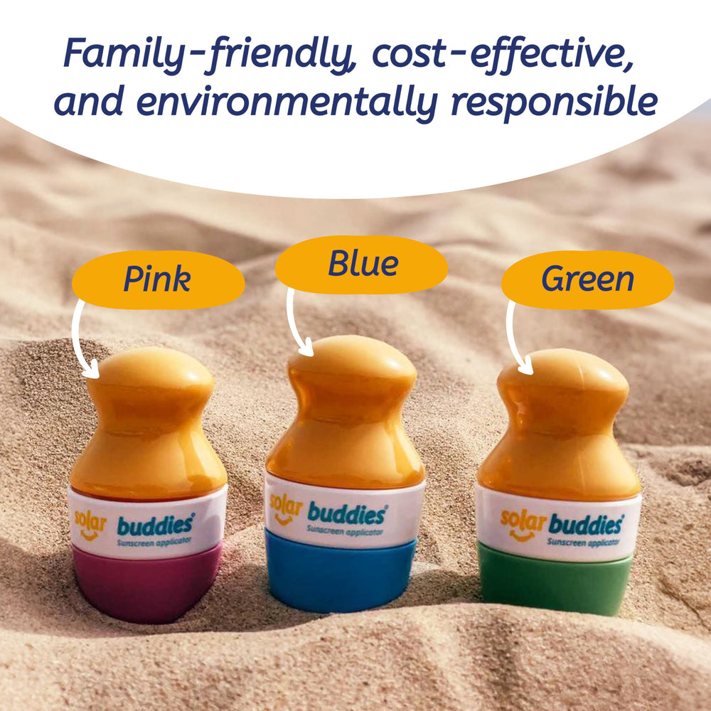 Solar Buddies Sunscreen Applicator showing even coverage on skin