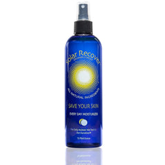 Solar Recover after-sun spray bottle closeup delivering refreshing hydration.