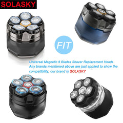 SOLASKY dual ring blade system close up for smoother shave potential
