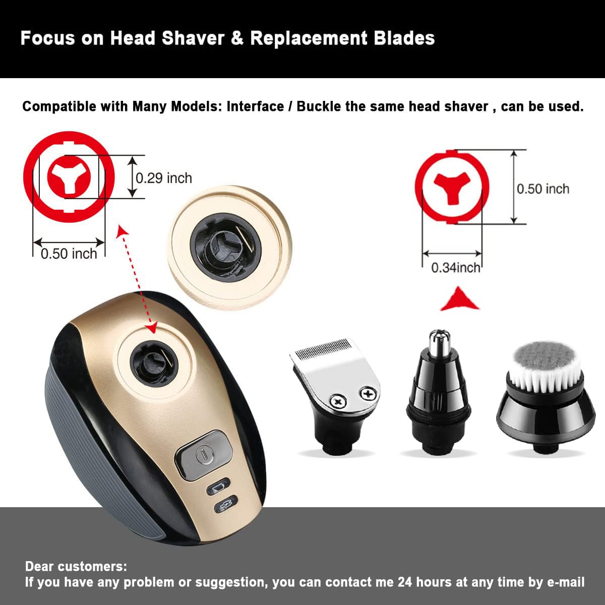 SOLASKY included accessories: replacement head, hair and nose trimmers for quick upgrades.