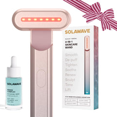 Solawave forehead wand targets fine lines for smoother skin.
