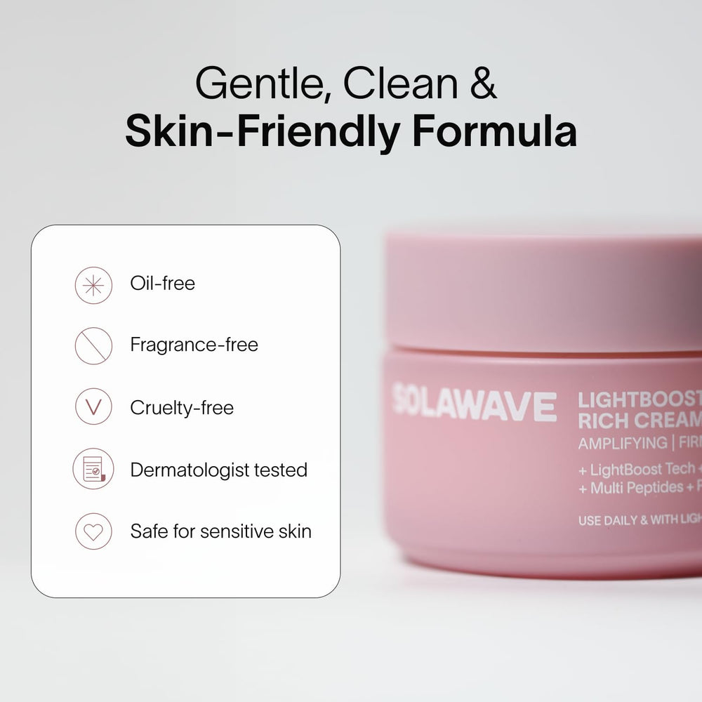Solawave LightBoost Rich Cream daily routine shot