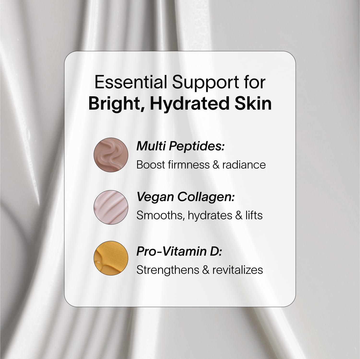 Solawave LightBoost Rich Cream texture swatch highlights rich hydration