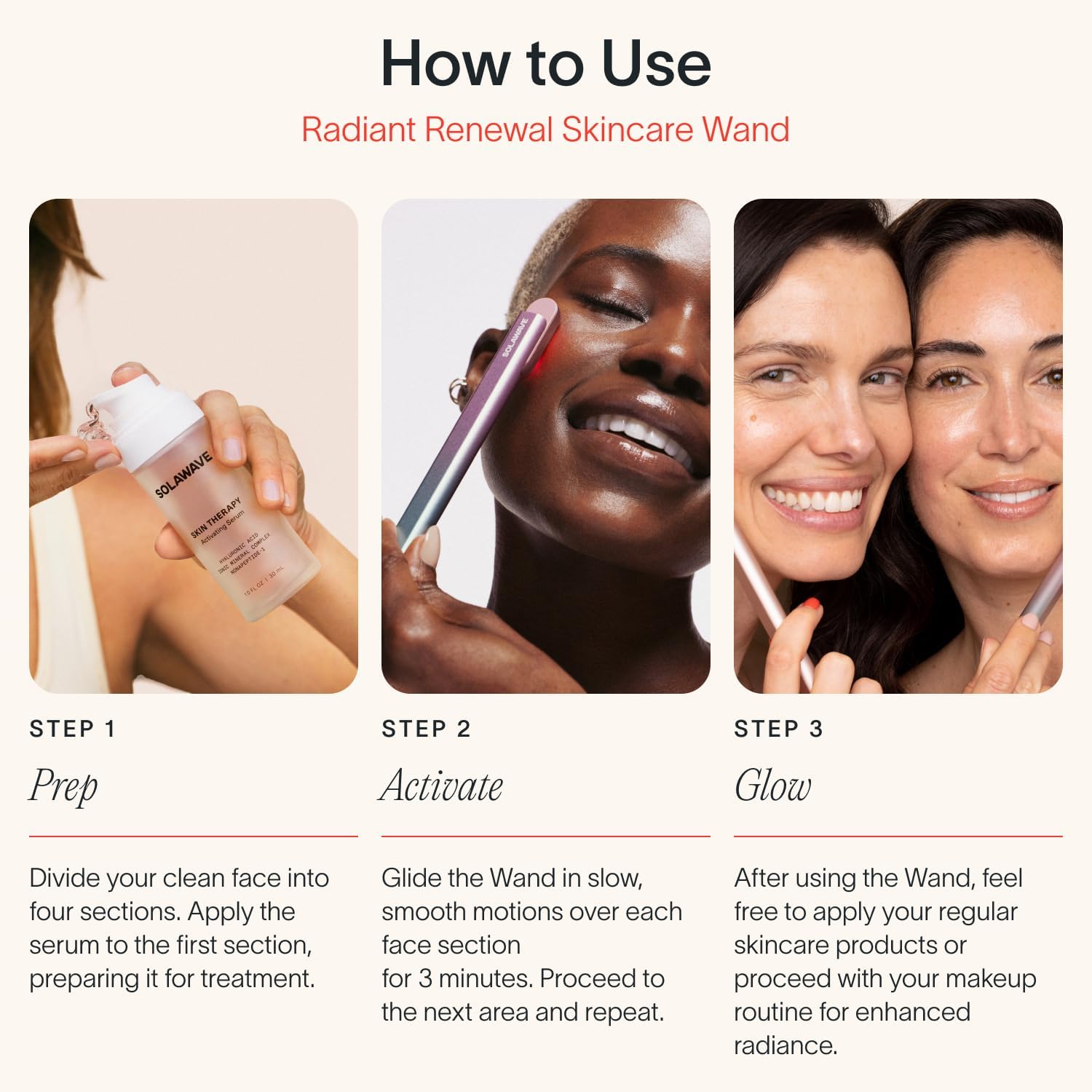 Solawave oil-free vegan formula image emphasizes lightweight absorption