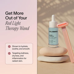 Solawave Renew Complex serum closeup showing light, hydrating texture.