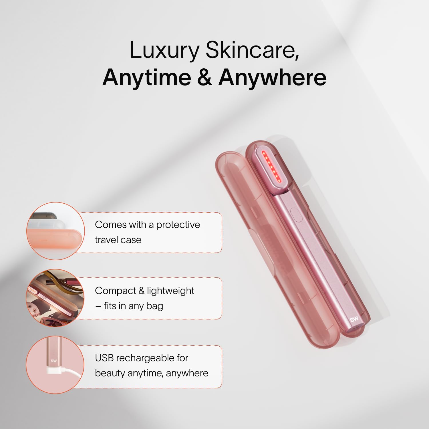 Solawave travel-case keeps the wand protected on the go.