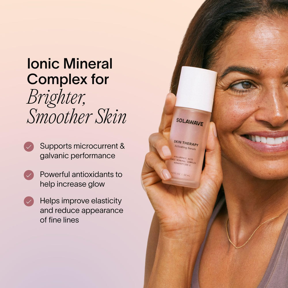 Solawave Wand activating serum dermatologist-tested for sensitive skin.