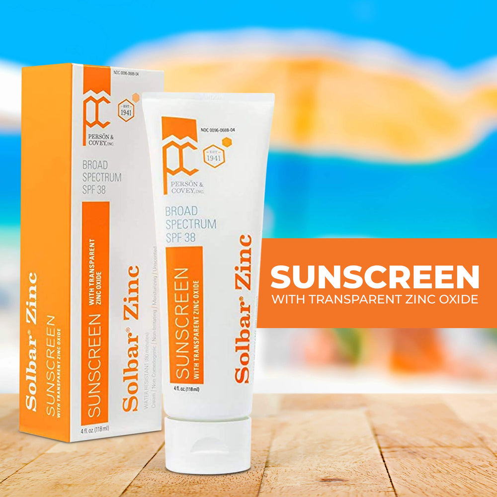 Solbar Sunscreen Zinc Unscented Cream texture close-up showing transparent, oil-free finish.