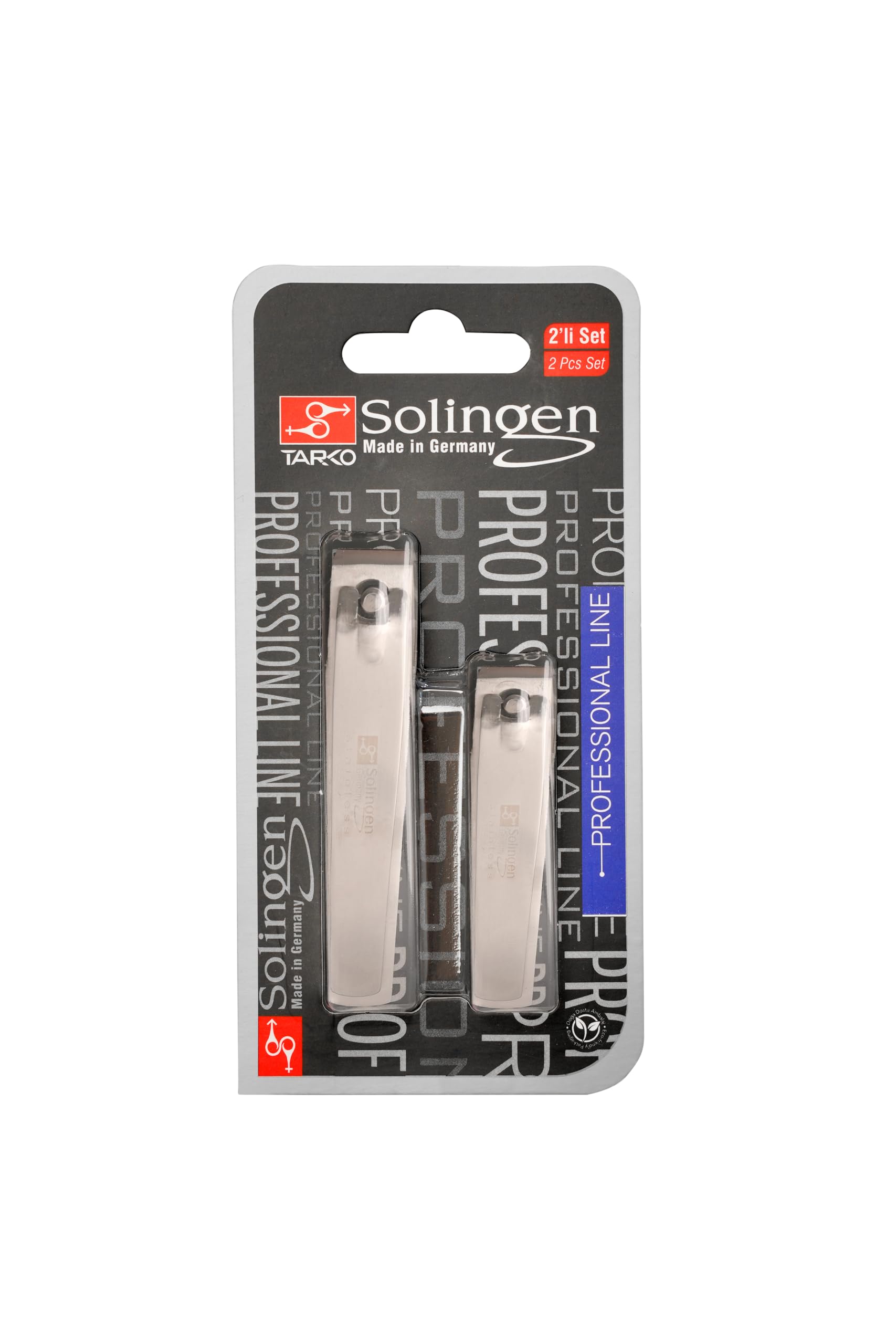 Solingen nail clippers blade closeup showing sharp edge for toenails.
