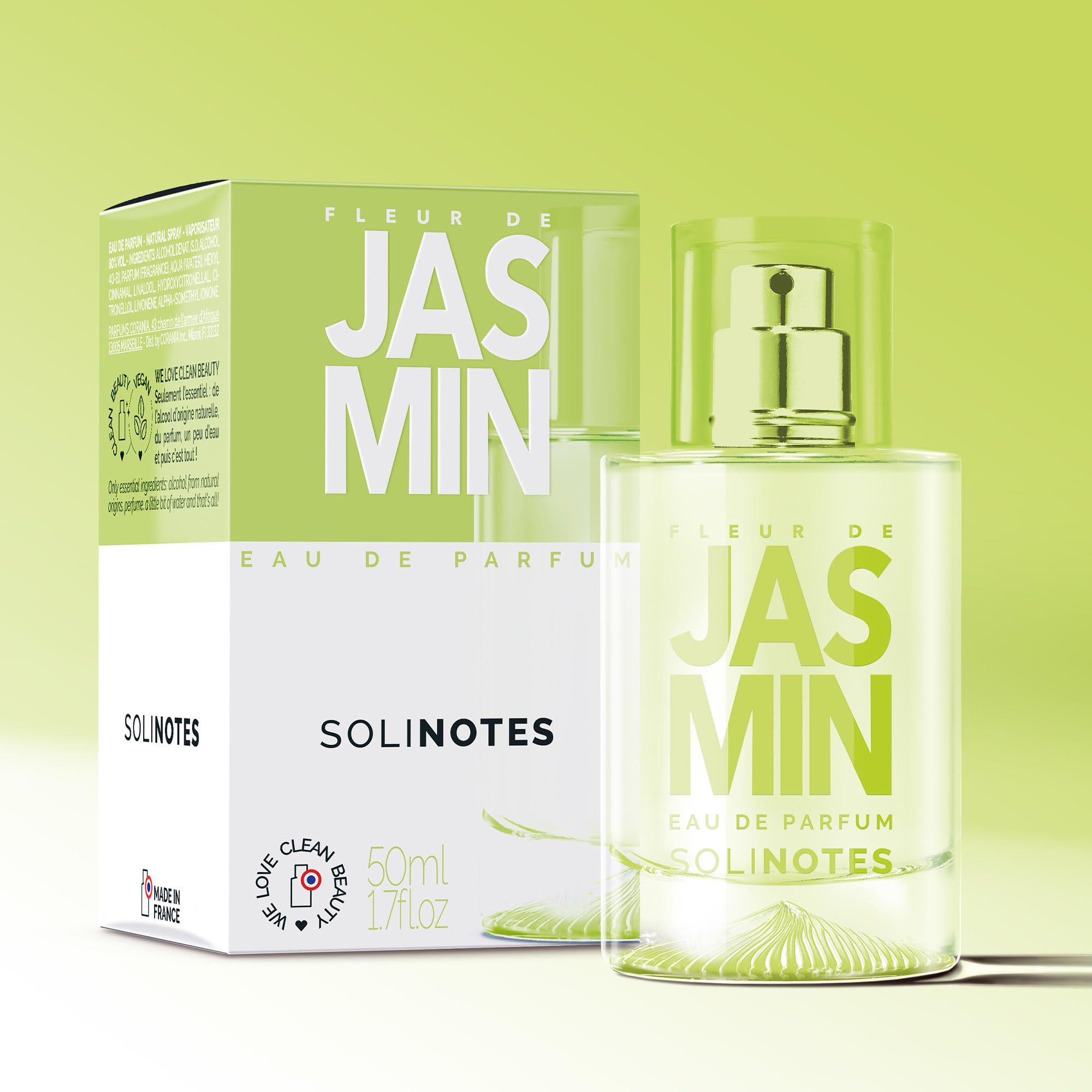 Solinotes Jasmine Flower on vanity with soft lighting for morning ritual