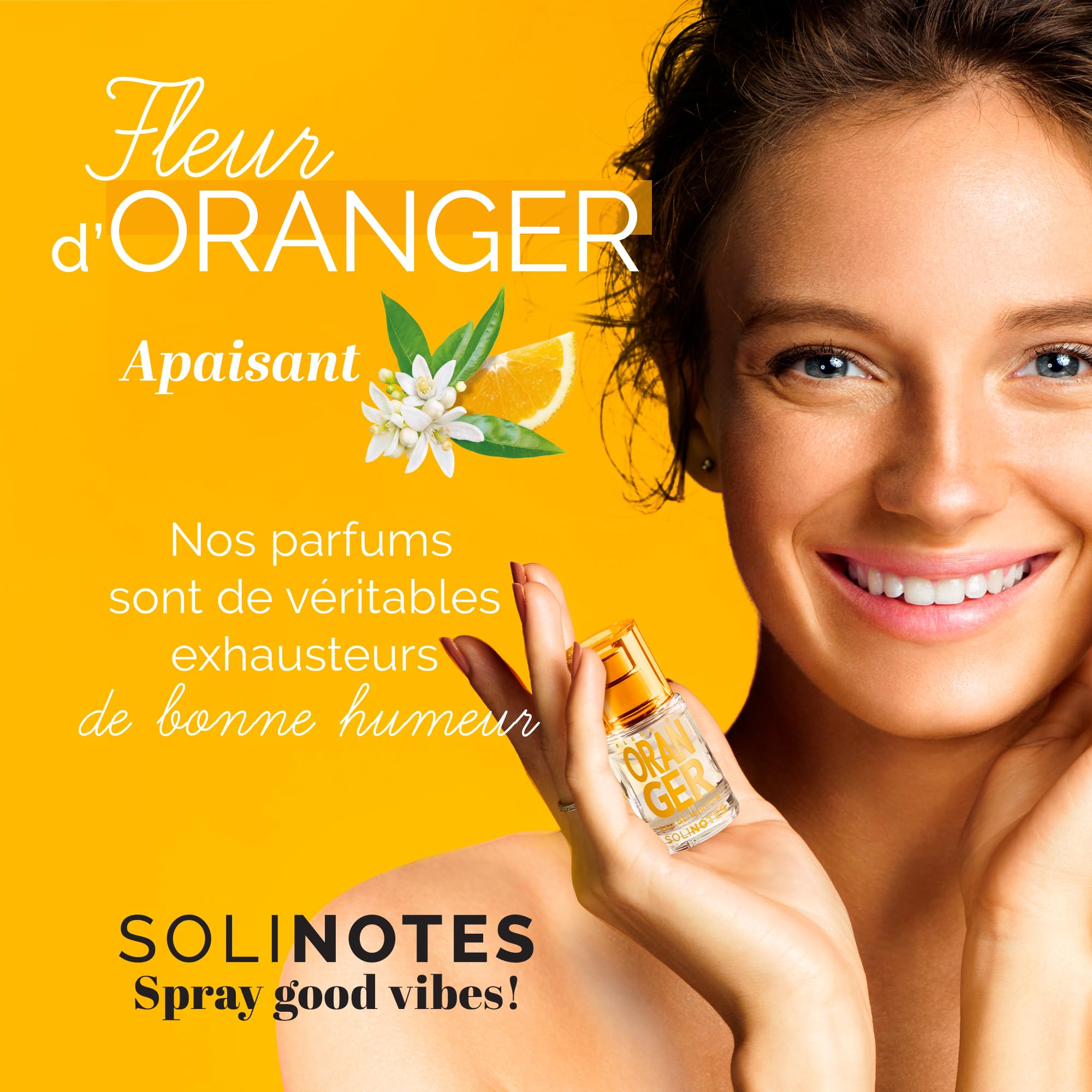 Solinotes Orange Blossom floral illustration reflects natural scent inspiration.