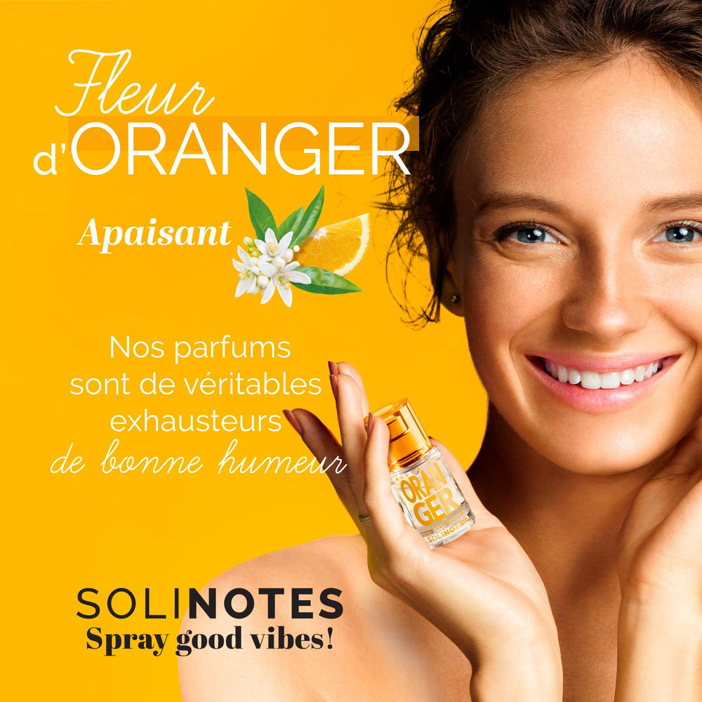 Solinotes Orange Blossom floral illustration reflects natural scent inspiration.