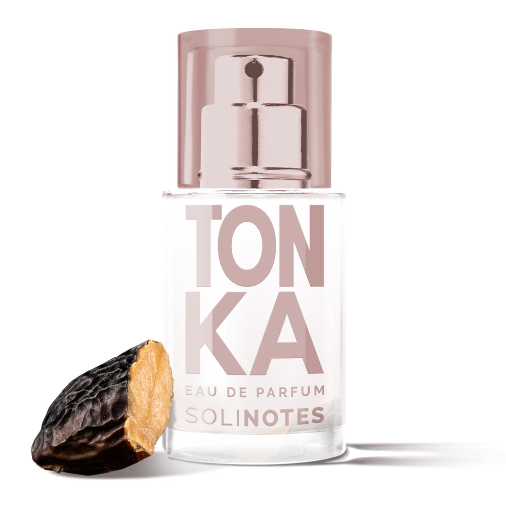Solinotes Tonka perfume bottle close-up highlighting premium packaging and gifting appeal