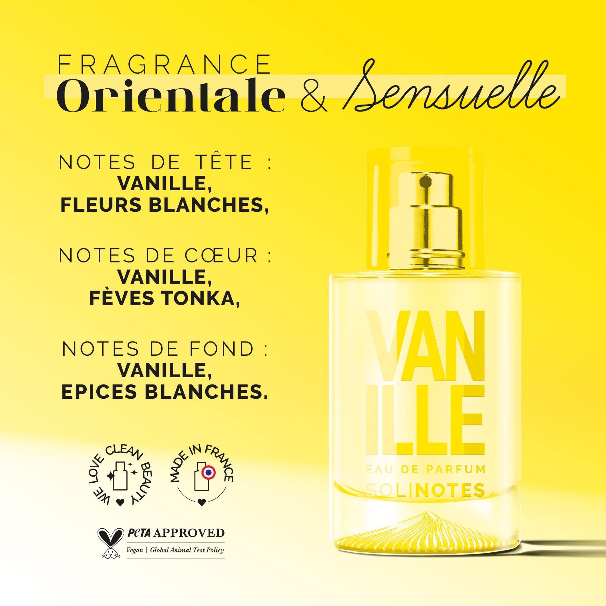 Solinotes Vanilla perfume dispensing shot suggests easy, even application for daily fragrance routine.
