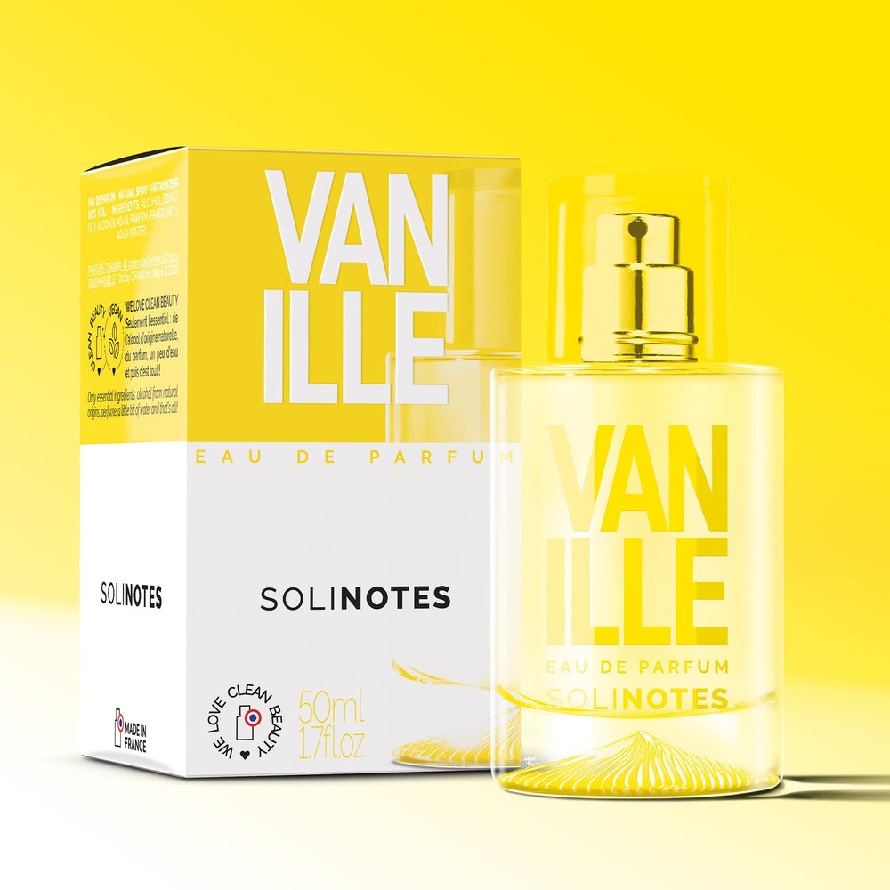 Solinotes Vanilla note detail highlights white florals and tonka bean for depth.