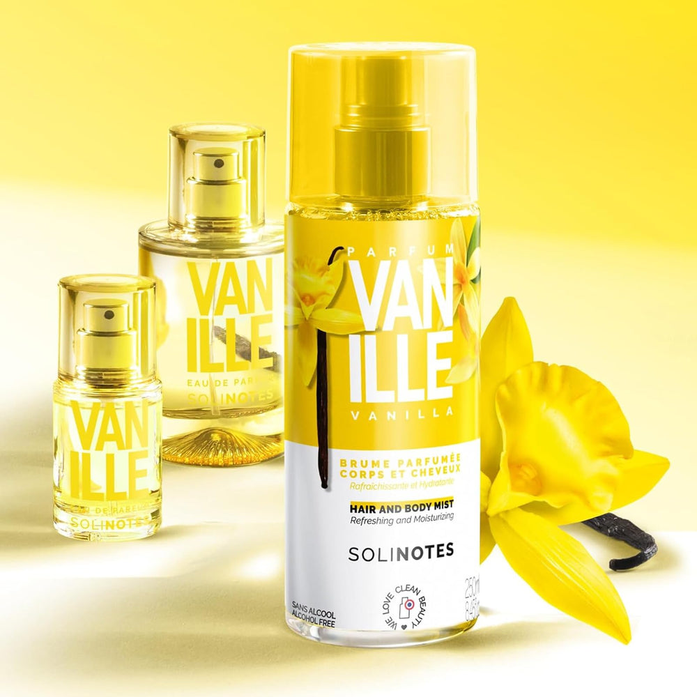 Solinotes Vanille Brume body spray on skin for daily fragrance.