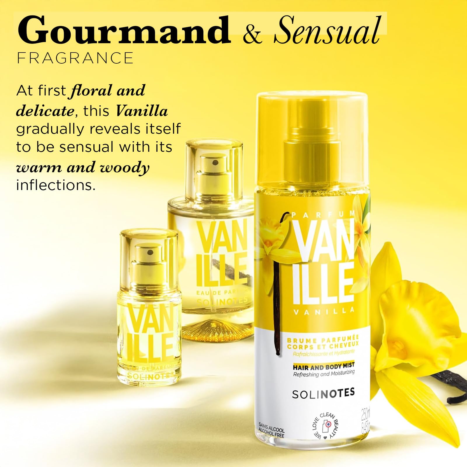 Solinotes Vanille Brume spray mist for easy daily application.