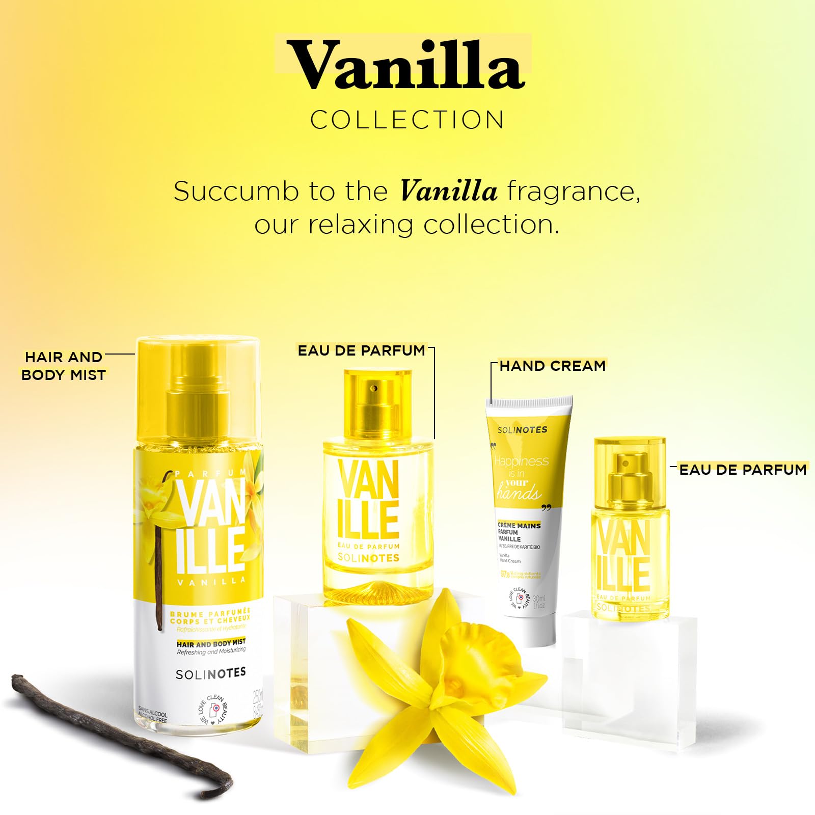 Solinotes Vanille Brume vegan and cruelty-free branding supports ethical beauty.