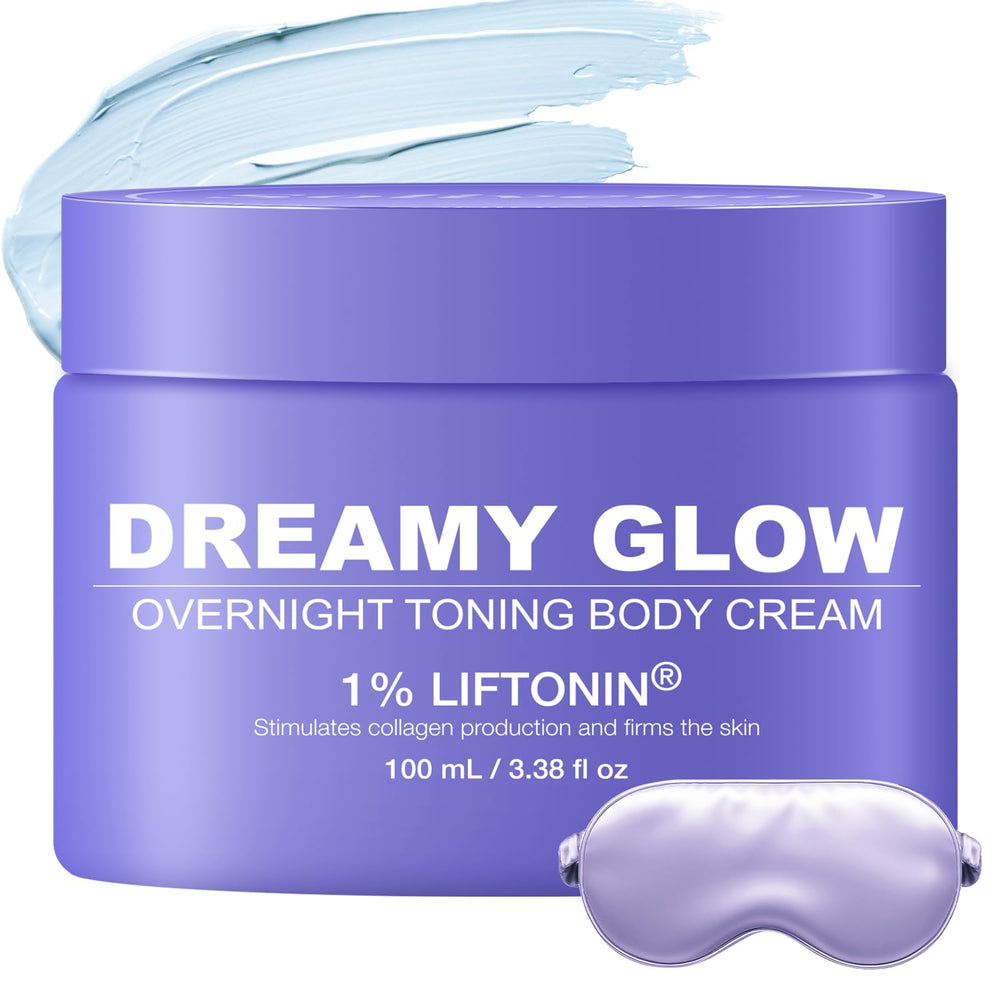 Solivetta Dreamy Glow bottle shows lavender-infused firming for nighttime care
