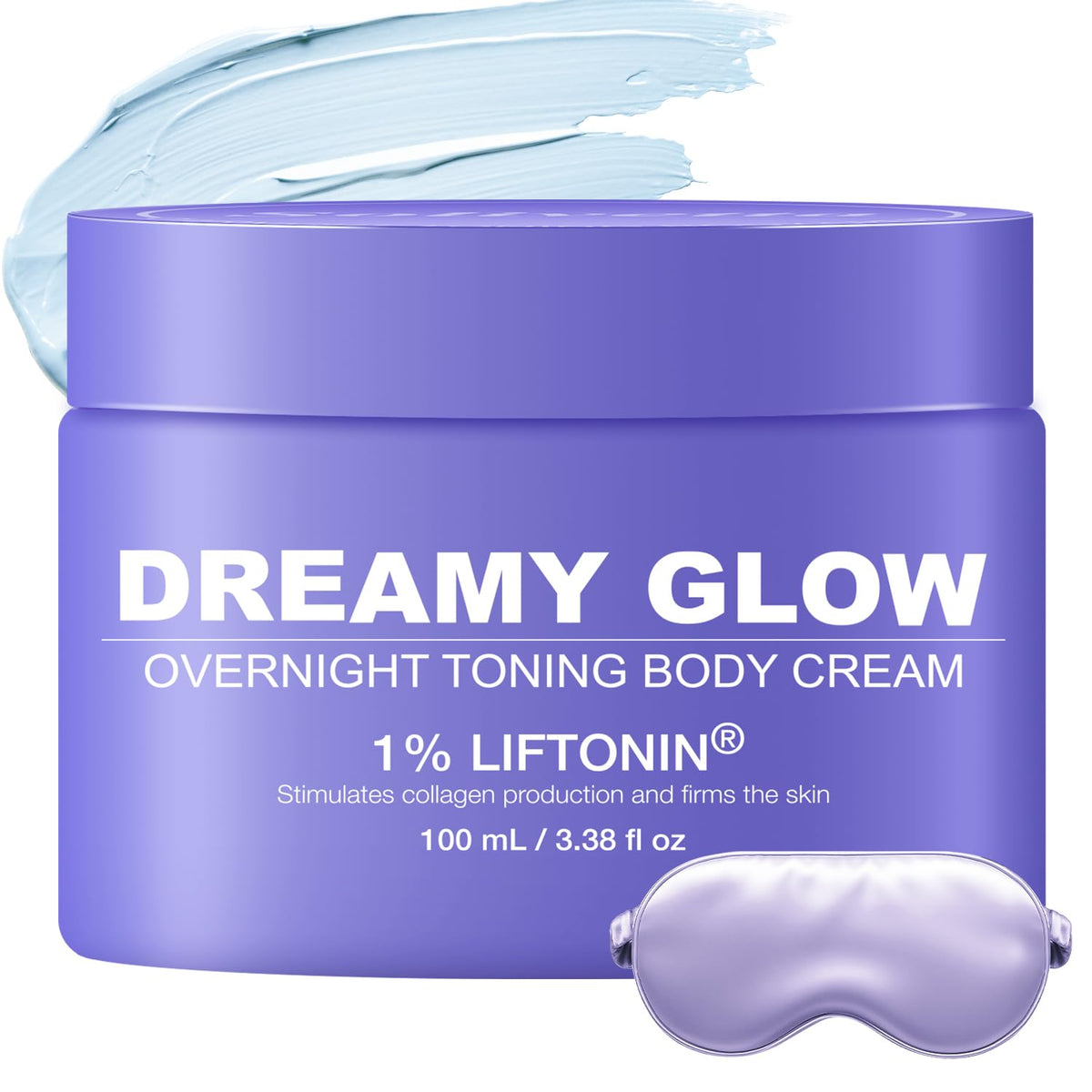 Solivetta Dreamy Glow bottle shows lavender-infused firming for nighttime care