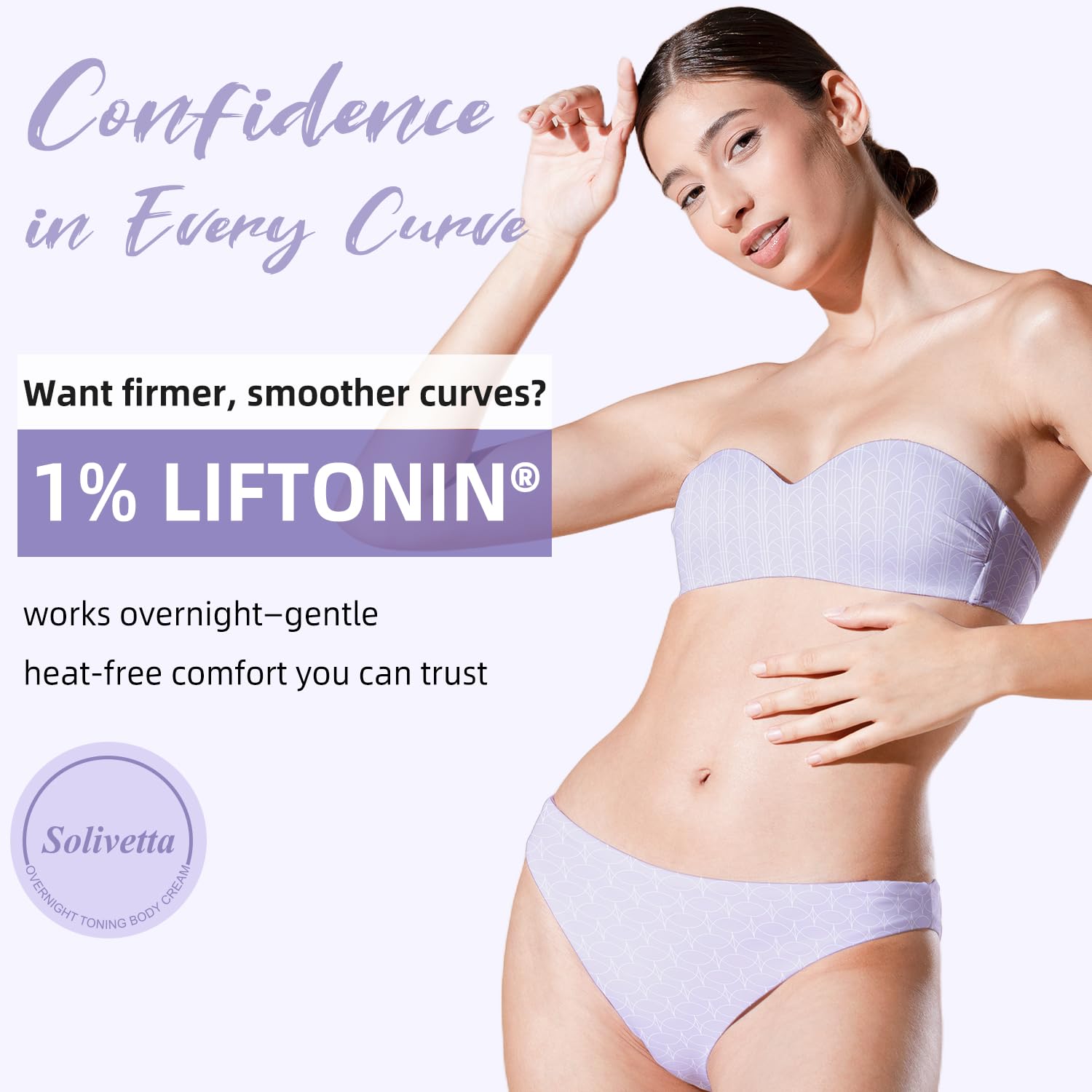 Solivetta Dreamy Glow whipped texture closeup shows lightweight hydration