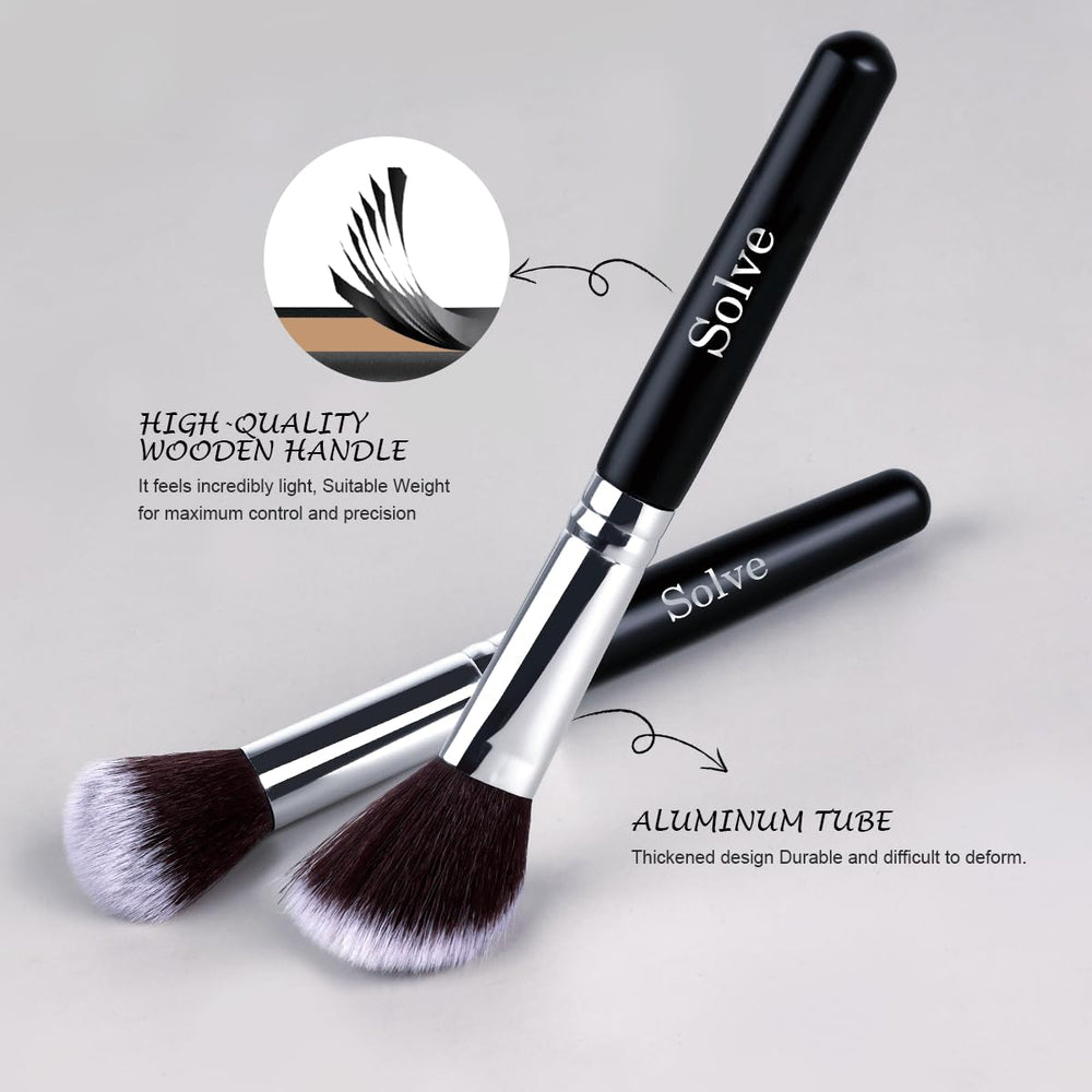 SOLVE concealer brush delivers precise coverage and seamless blending.