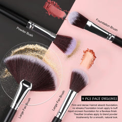 SOLVE powder brush with soft bristles for an even finish.