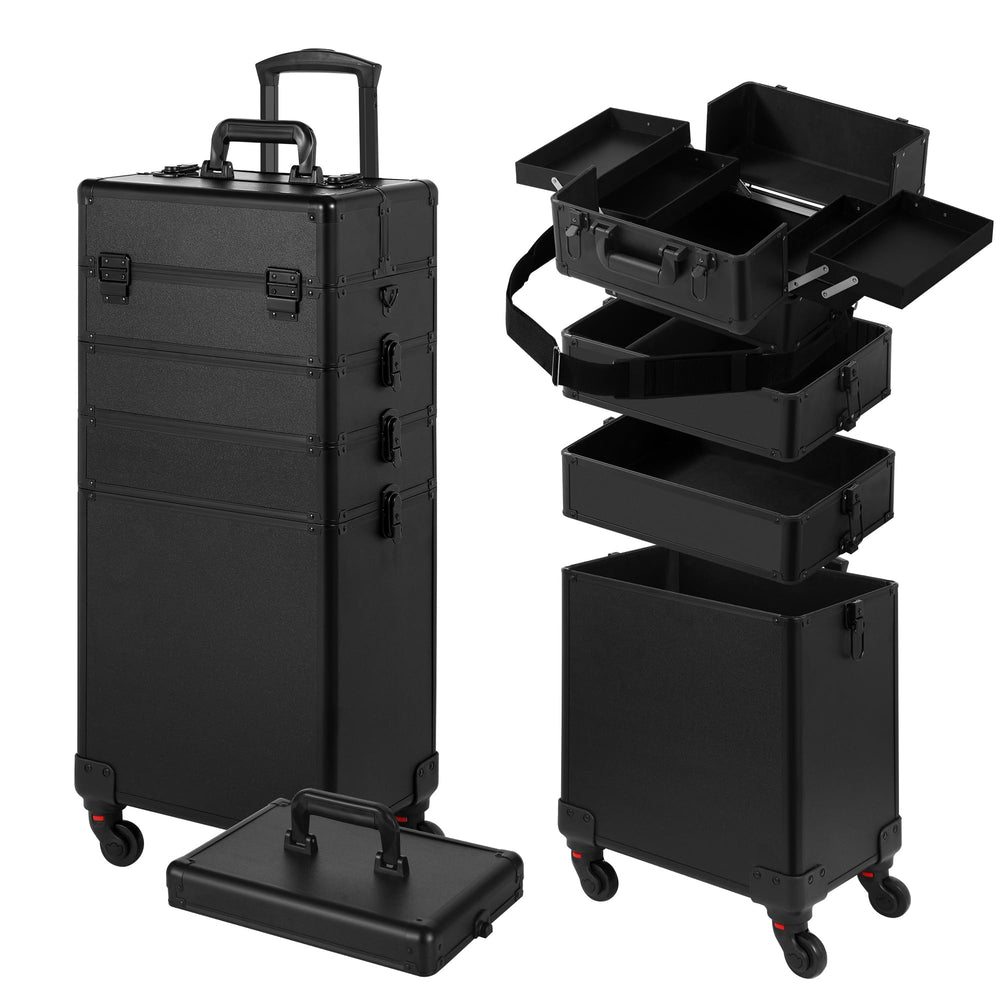 Somduy rolling makeup case with shoulder strap for comfortable carry