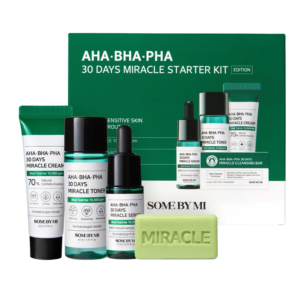 SOME BY MI Miracle toner bottle with tea tree extract for gentle exfoliation and oil balance