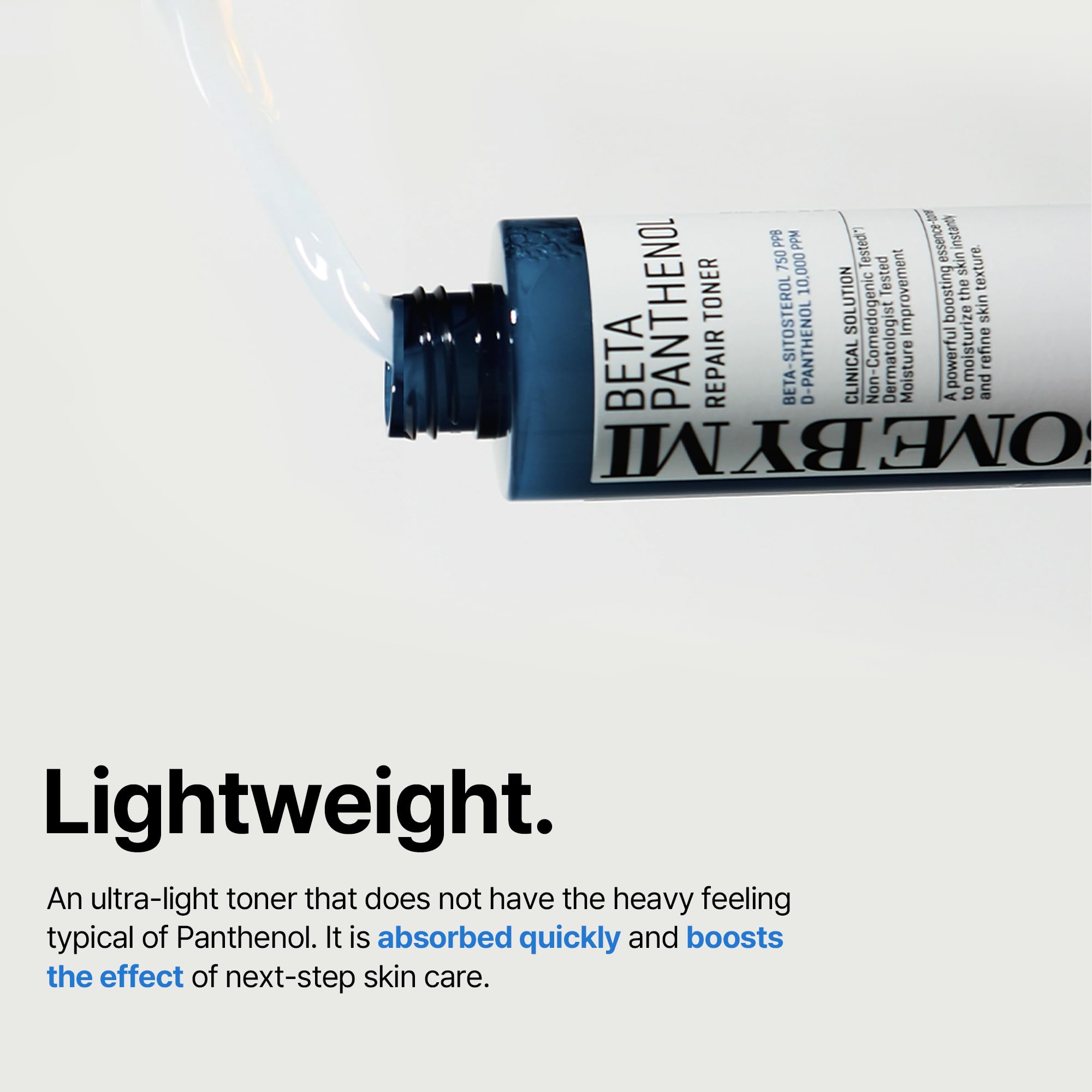 SOME BY MI Beta-Panthenol Repair Toner with hyaluronic bloom hydration visual.