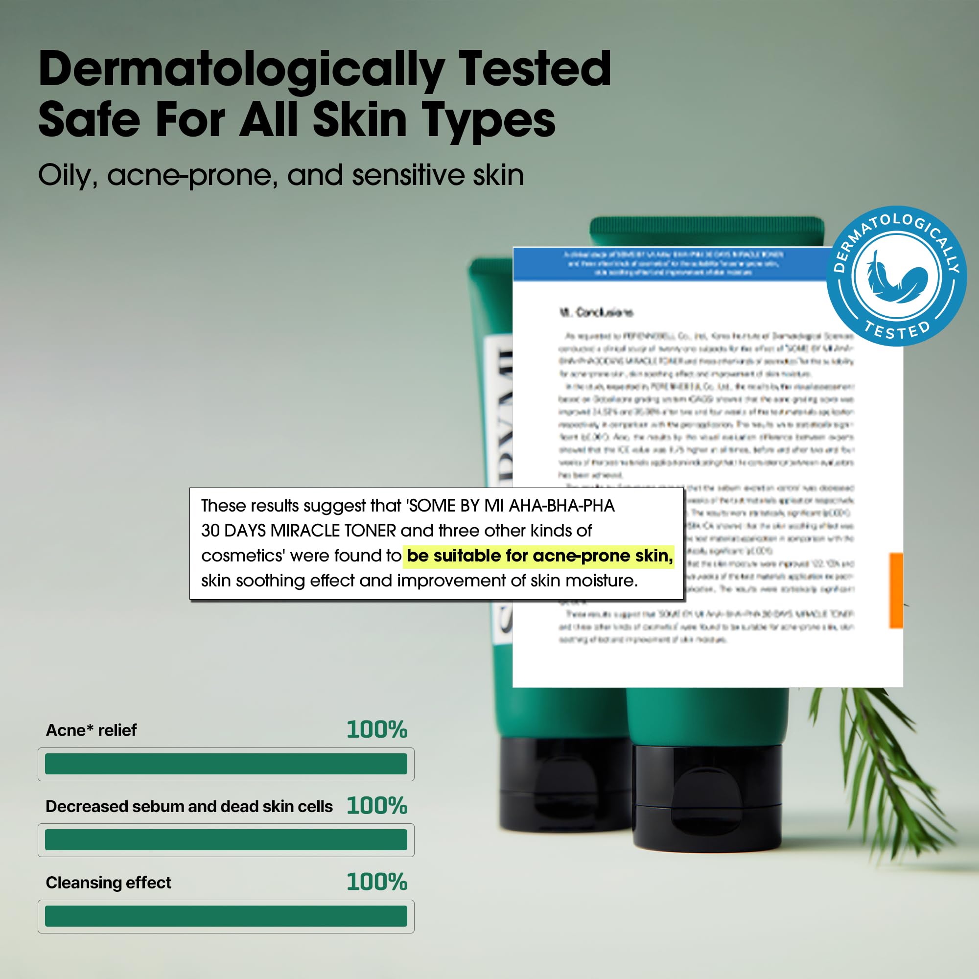 Some By Mi free of 20 harmful ingredients label highlights safe, clean skincare.