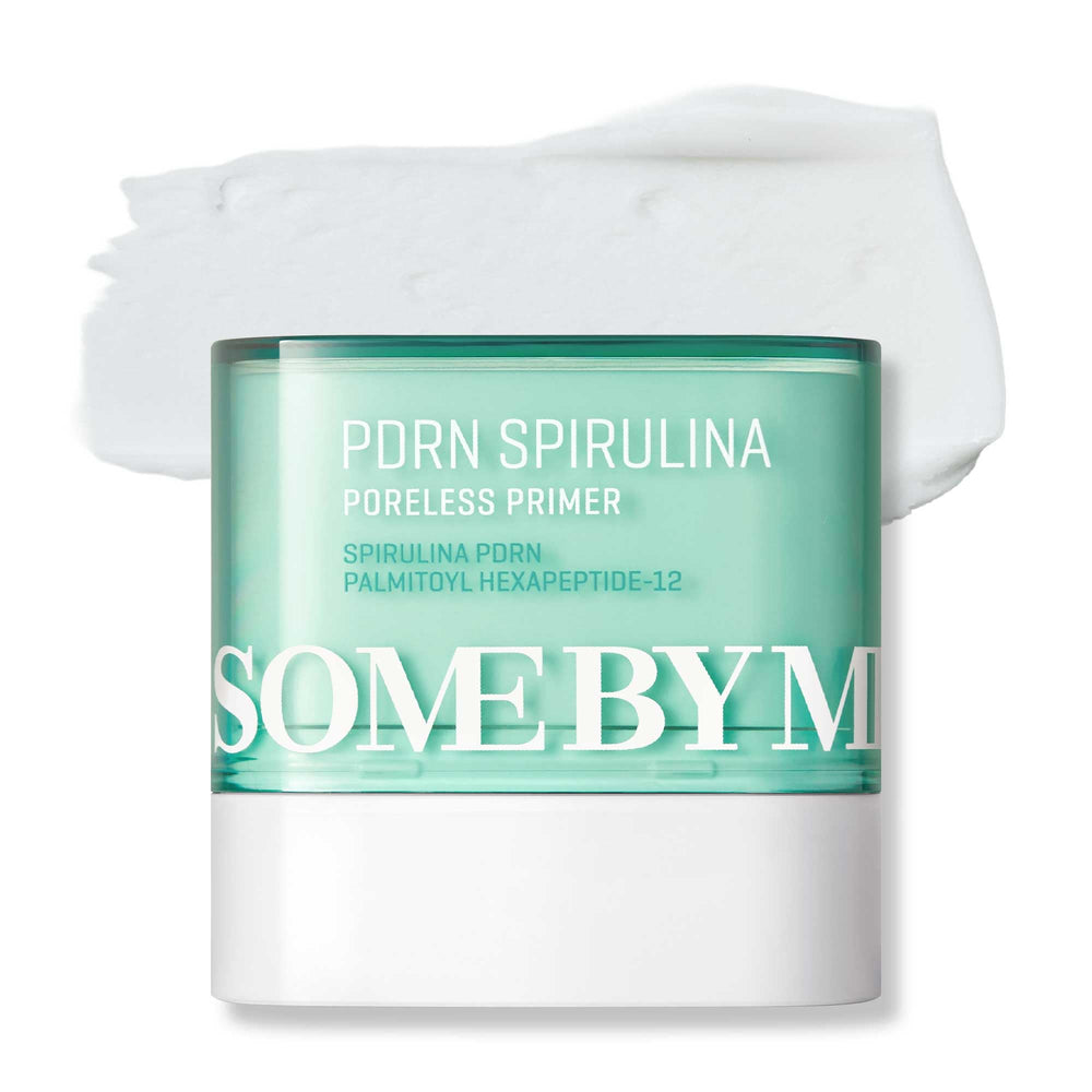 SOME BY MI PDRN Spirulina Primer Stick application shows pore-blurring base for long-lasting makeup