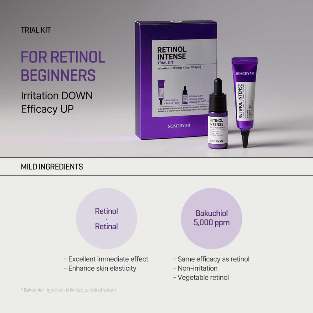 SOME BY MI ingredients panel featuring retinol, retinal, bakuchiol