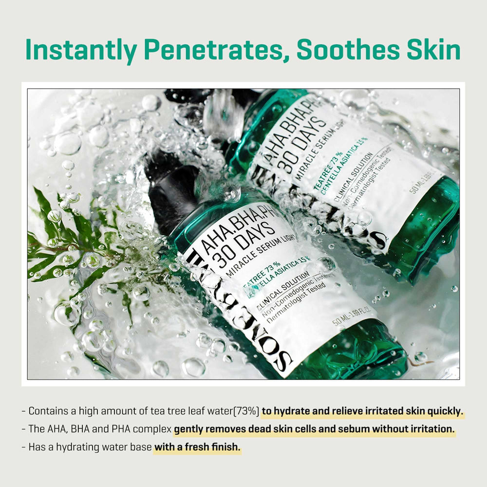 SOME BY MI Serum Light Centella and Tea Tree ingredients shown for soothing care