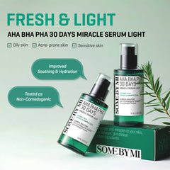 SOME BY MI Serum Light packaging front highlights a lightweight exfoliation routine
