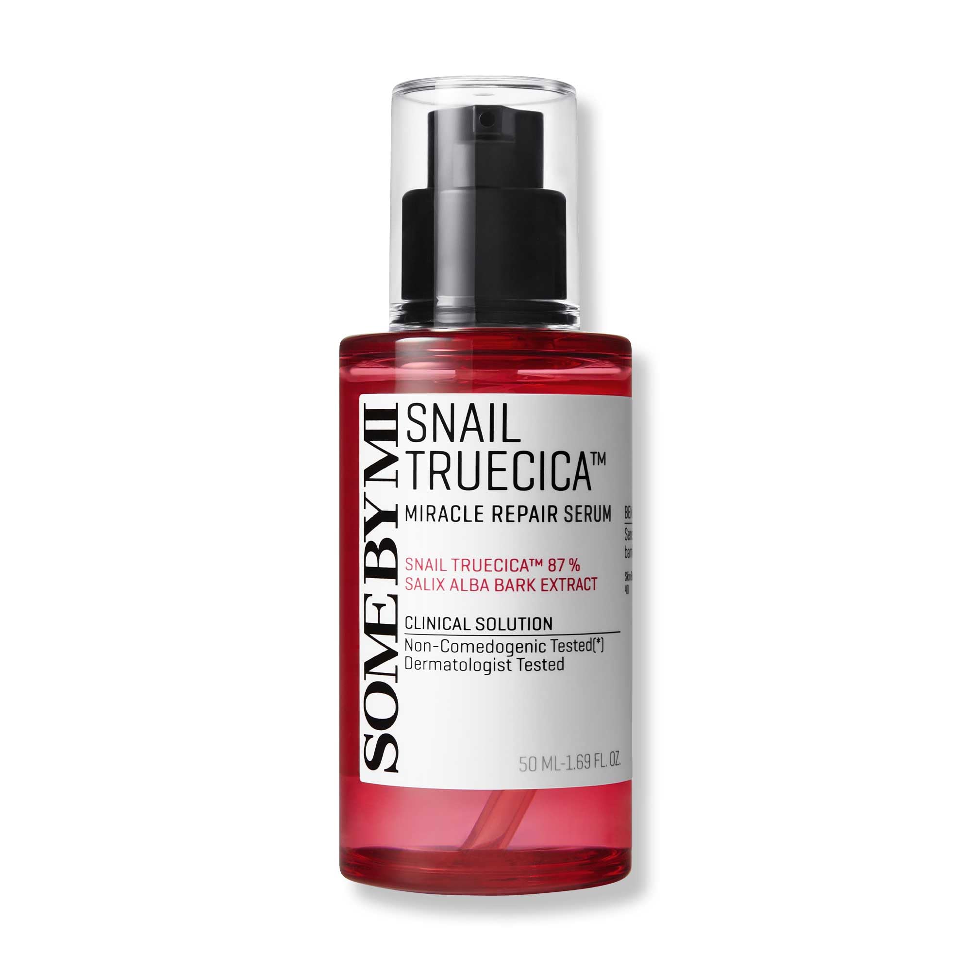 SOME BY MI Snail Trucica Serum bottle closeup showing hydrating quality