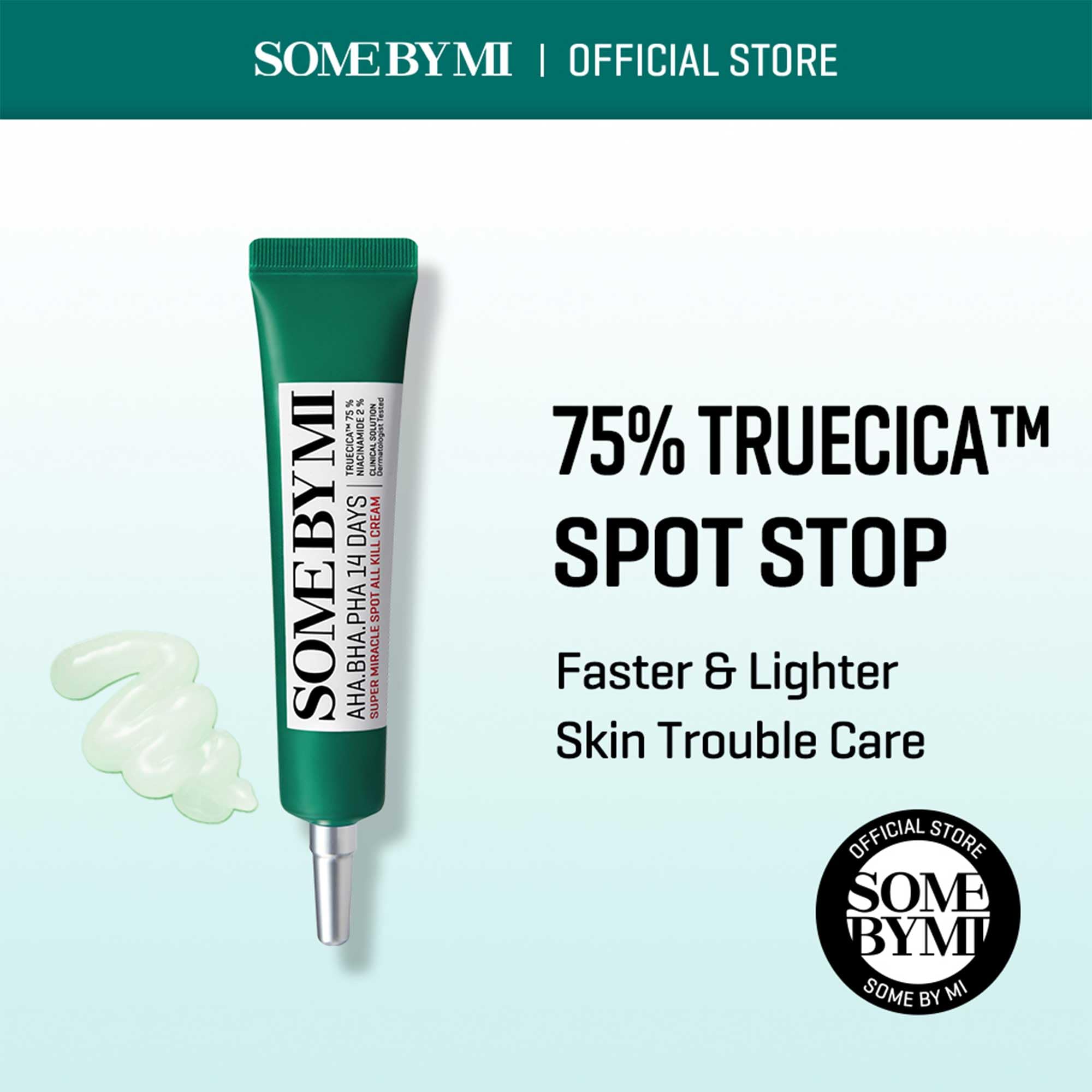 SOME BY MI spot cream gel texture on a clean surface for spot treatment.