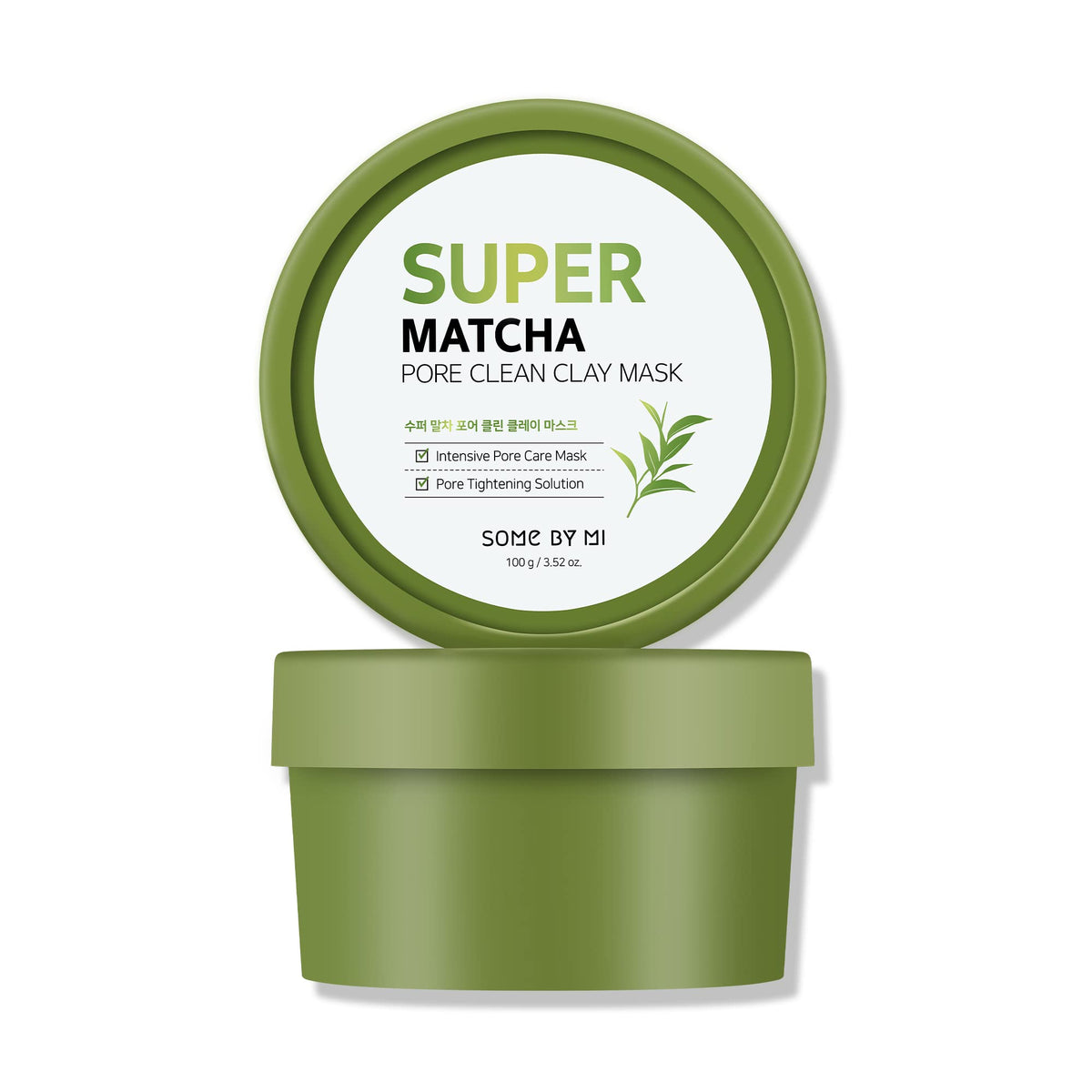 SOME BY MI Super Matcha Clay Mask packaging highlights pore care benefits