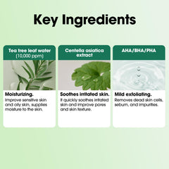 SOME BY MI Tea Tree Water extract closeup emphasizes oil control and pore care.
