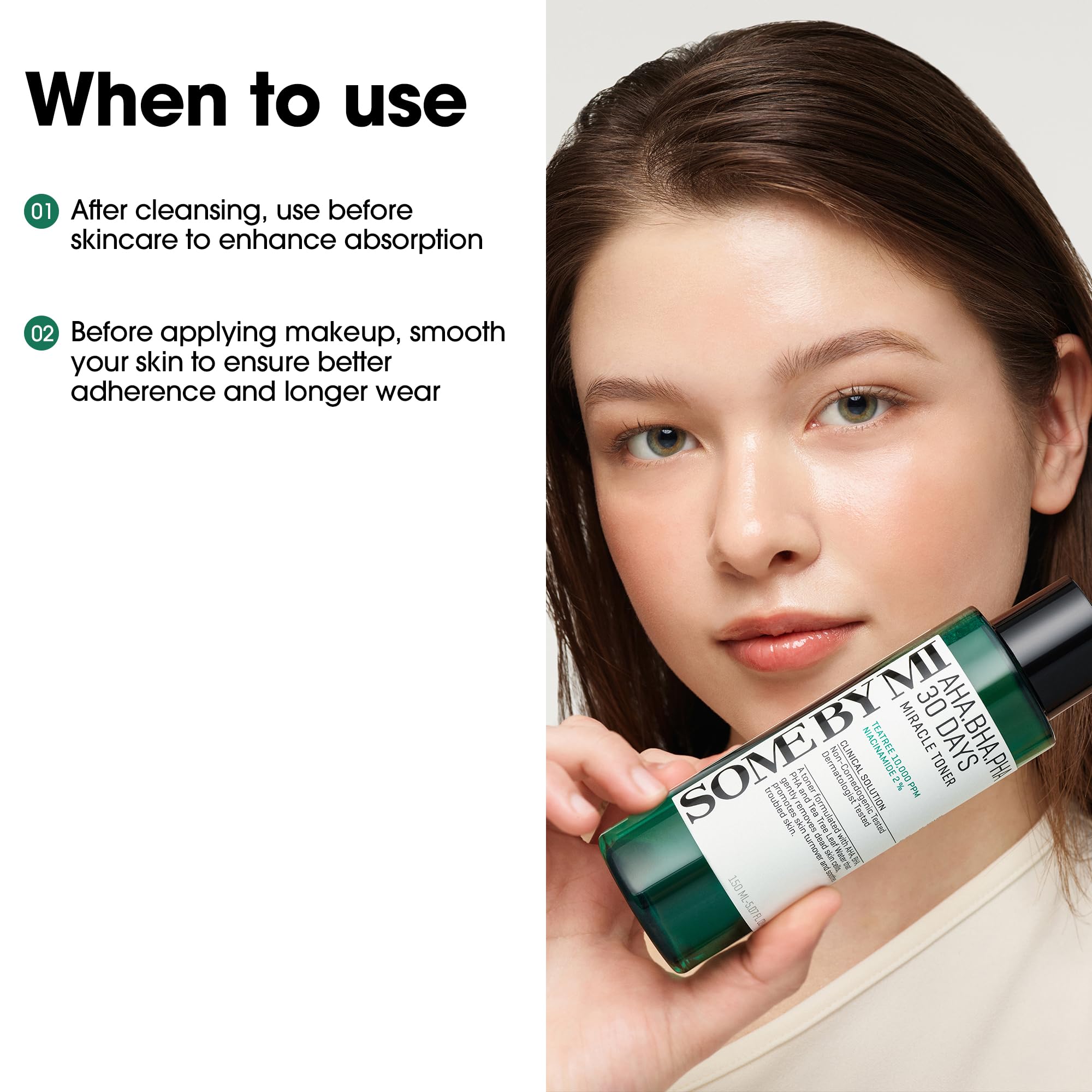 SOME BY MI Miracle Toner Truecica calming agent supports balanced skin.