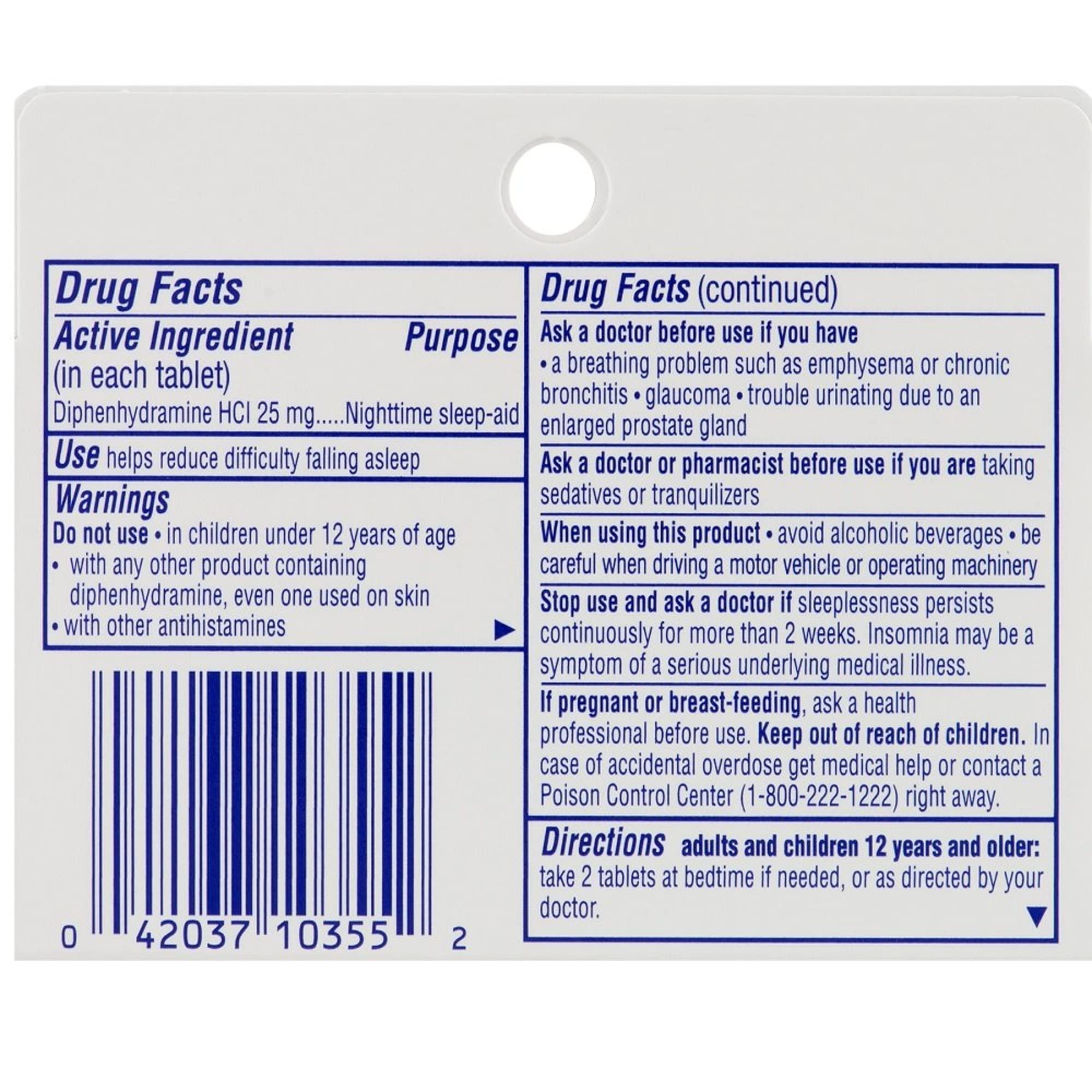 Sominex USA packaging image shows convenient, non-habit-forming night aid