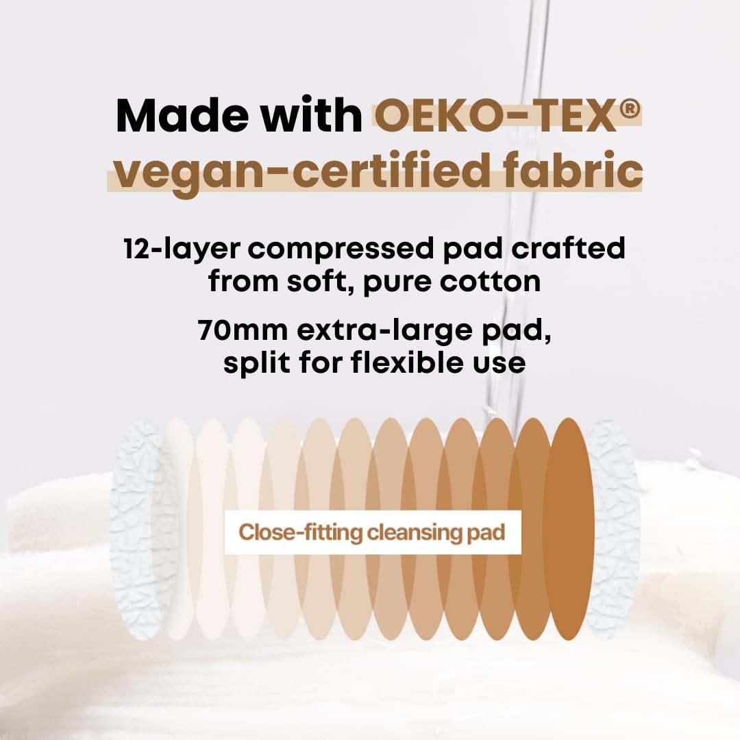 SOMISOME Twelve-layer cotton pads on display demonstrating high absorption and lint-free texture