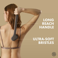 SONN Self Tanner Brush body applicator with long handle for hard-to-reach back coverage.
