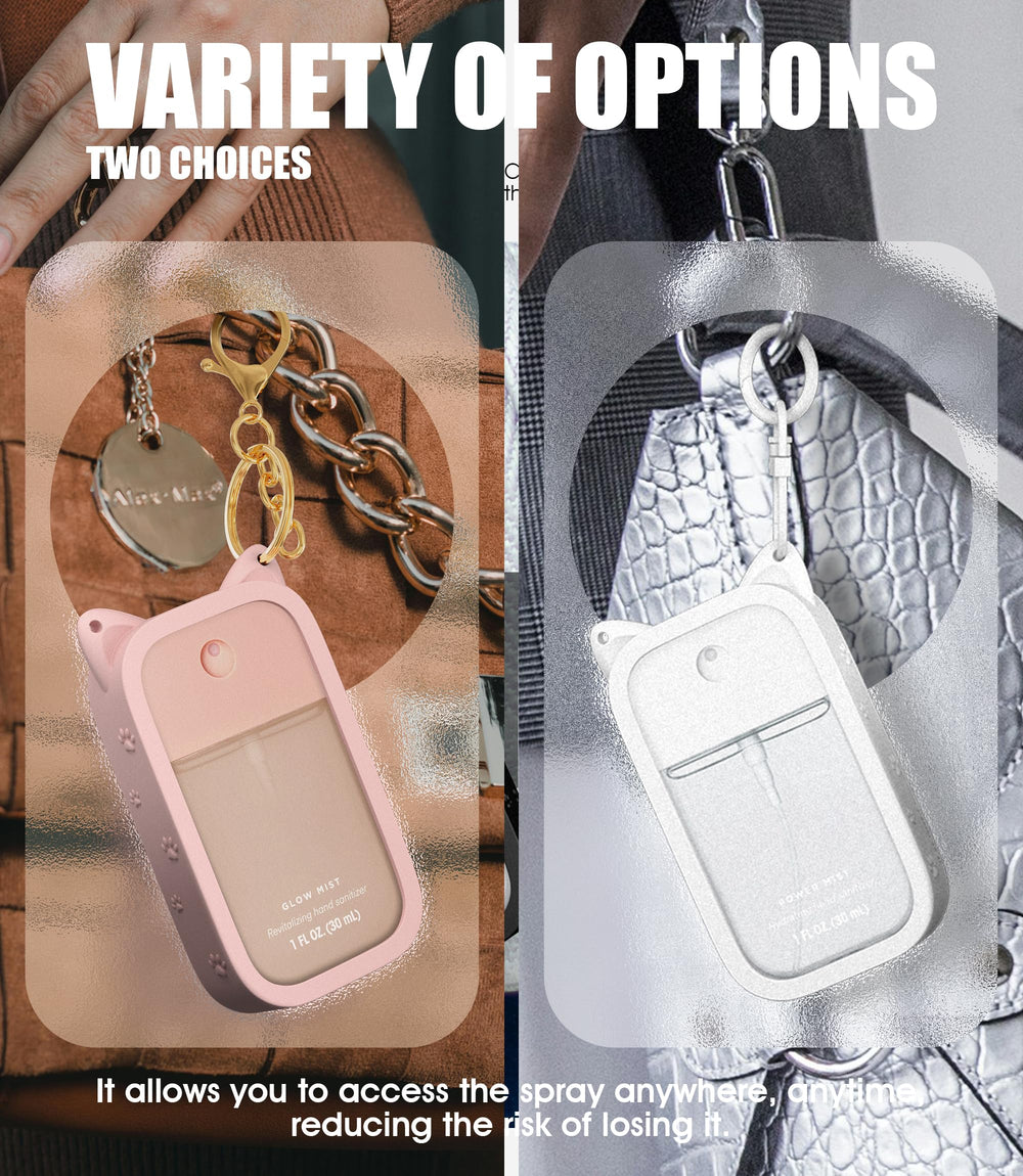 Sonnorel two-keychains accessories attached to strap demonstrate easy bag or backpack clip