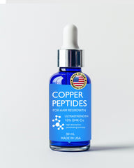 Copper Peptides for Hair Growth science-closeup shows pure formulation.