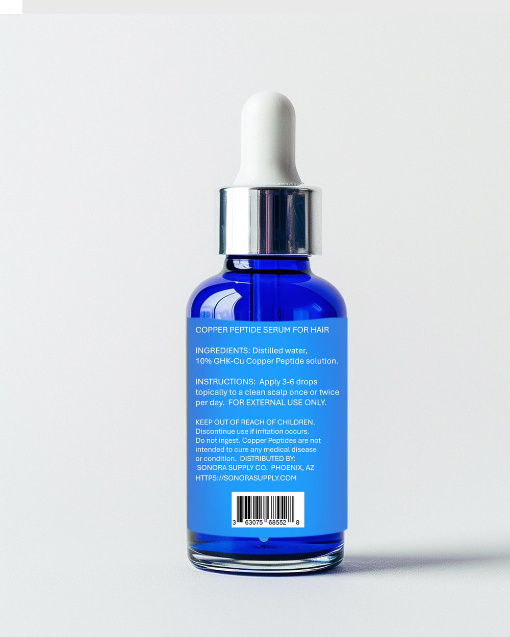 Sonora Supply Co. unscented serum visuals show fragrance-free formula.
