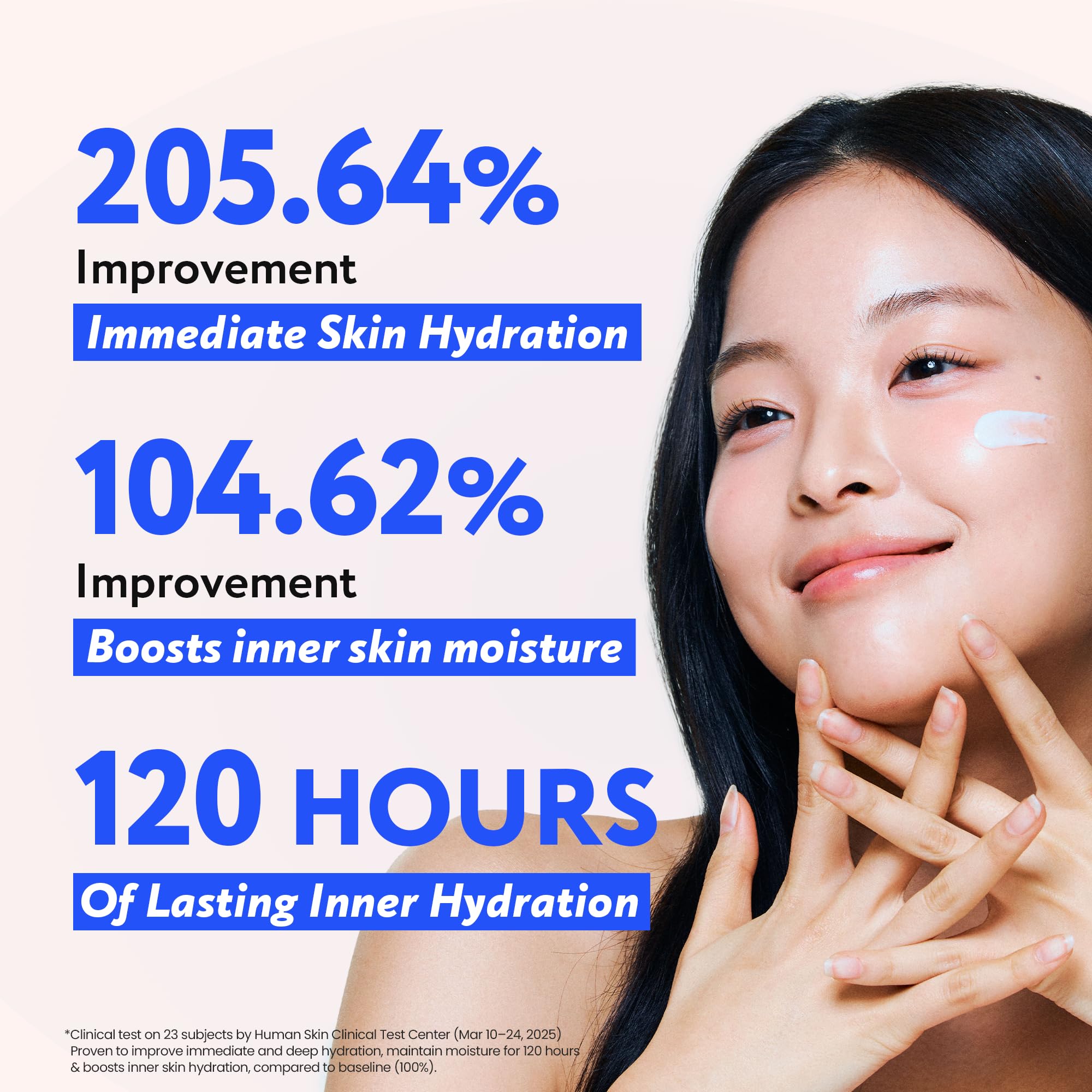 SOONDING Coconut Hydro Barrier Cream application swatch reveals smooth, non-greasy finish after layering.