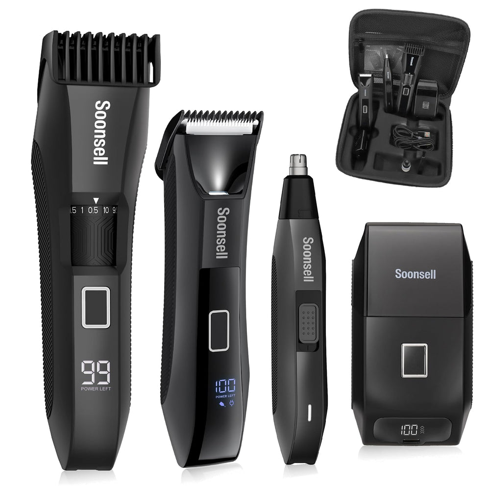 Soonsell Manscape precision beard trimmer with LED display for precise beard styling